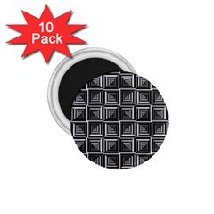 Pattern Op Art Black White Grey 1 75  Magnets (10 Pack)  by Pakrebo