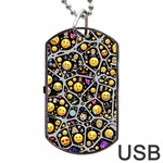 Mental Emojis Emoticons Icons Dog Tag USB Flash (One Side) Front