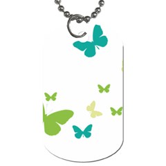 Butterfly Dog Tag (two Sides) by Mariart