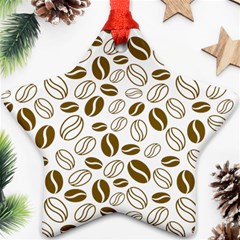 Coffee Beans Vector Star Ornament (two Sides) by Mariart