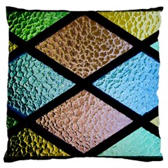 Stained Glass Soul Large Cushion Case (one Side) by WensdaiAmbrose