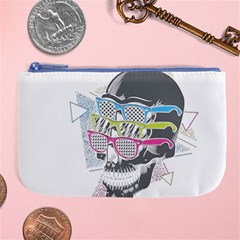 Illustration Skull Rainbow Large Coin Purse by Mariart