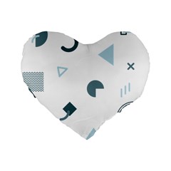 Shape Vector Triangle Standard 16  Premium Flano Heart Shape Cushions by Mariart