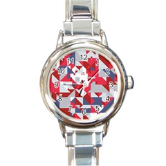 Technology Triangle Round Italian Charm Watch by Mariart