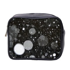 Splatter - Grayscale Mini Toiletries Bag (two Sides) by WensdaiAmbrose