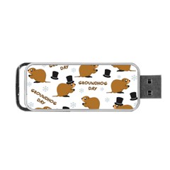 Groundhog Day Pattern Portable Usb Flash (two Sides) by Valentinaart