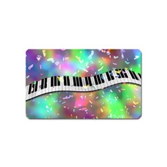 Piano Keys Music Colorful Magnet (name Card) by Mariart