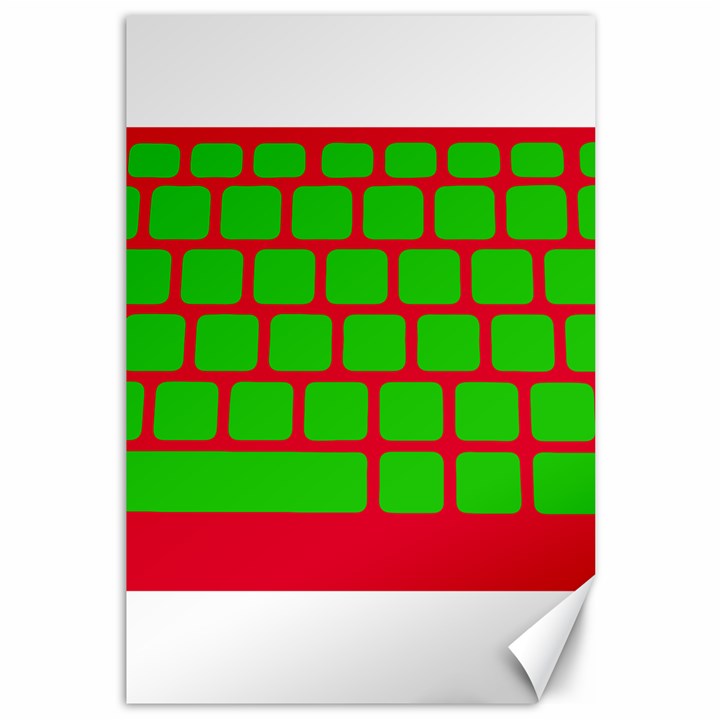 Keyboard Keys Computer Input Pc Canvas 12  x 18 