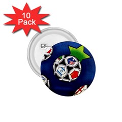 Textile Football Soccer Fabric 1 75  Buttons (10 Pack) by Pakrebo