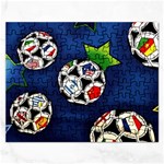 Textile Football Soccer Fabric Rectangular Jigsaw Puzzl Front