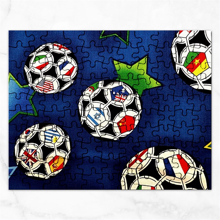 Textile Football Soccer Fabric Rectangular Jigsaw Puzzl