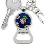 Textile Football Soccer Fabric Bottle Opener Key Chains Front