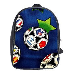 Textile Football Soccer Fabric School Bag (large) by Pakrebo