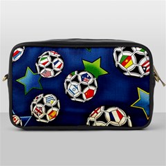 Textile Football Soccer Fabric Toiletries Bag (one Side) by Pakrebo