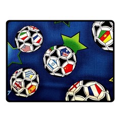 Textile Football Soccer Fabric Double Sided Fleece Blanket (small)  by Pakrebo