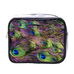 Peacock Feathers Mini Toiletries Bag (one Side) by WensdaiAmbrose