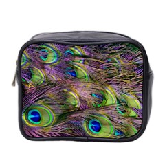 Peacock Feathers Mini Toiletries Bag (two Sides) by WensdaiAmbrose