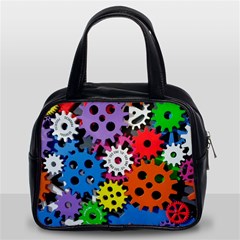 The Gears Are Turning Classic Handbag (two Sides) by WensdaiAmbrose