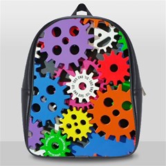 The Gears Are Turning School Bag (large) by WensdaiAmbrose