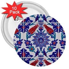 Art Artistic Ceramic Colorful 3  Buttons (10 Pack)  by Pakrebo