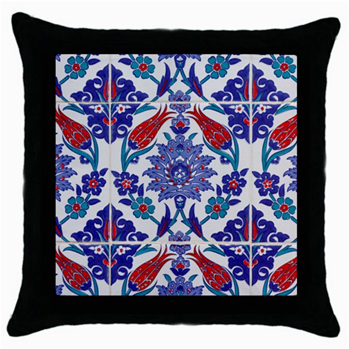 Art Artistic Ceramic Colorful Throw Pillow Case (Black)