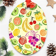 Seamless Pattern Fruit Ornament (oval) by Mariart