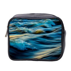 Ocean Waves Mini Toiletries Bag (two Sides) by WensdaiAmbrose