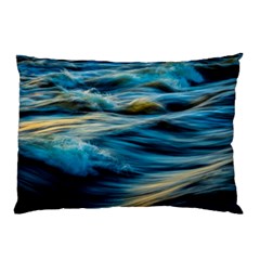 Ocean Waves Pillow Case by WensdaiAmbrose