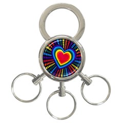 Rainbow Pop Heart 3-ring Key Chains by WensdaiAmbrose