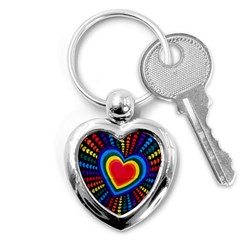 Rainbow Pop Heart Key Chains (heart)  by WensdaiAmbrose