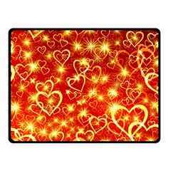 Pattern Valentine Heart Love Fleece Blanket (small) by Mariart