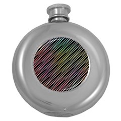 Pattern Abstract Desktop Fabric Round Hip Flask (5 Oz) by Pakrebo