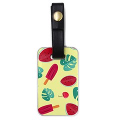 Watermelon Leaves Strawberry Luggage Tags (one Side)  by Pakrebo