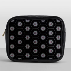 Geometric Pattern - Black Mini Toiletries Bag (one Side) by WensdaiAmbrose