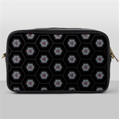 Geometric Pattern - Black Toiletries Bag (one Side) by WensdaiAmbrose