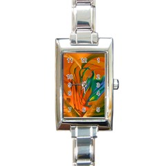 Pattern Heart Love Lines Rectangle Italian Charm Watch by Mariart