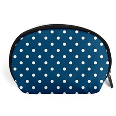 Polka Dot - Turquoise  Accessory Pouch (large) by WensdaiAmbrose