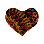 Background Abstract Texture Chevron Standard 16  Premium Flano Heart Shape Cushions Front