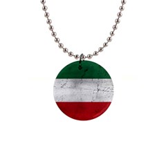 Flag Patriote Quebec Patriot Red Green White Grunge Separatism 1  Button Necklace by Quebec