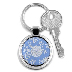 White Dahlias Key Chains (round)  by WensdaiAmbrose