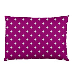 Polka Dots In Purple Pillow Case (two Sides) by WensdaiAmbrose