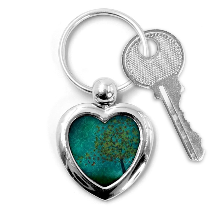 Tree In The Wind Key Chains (Heart) 