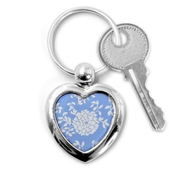 White Dahlias Key Chains (heart)  by WensdaiAmbrose