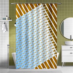 Diagonal Seamless Line Design Shower Curtain 48  X 72  (small)  by LoolyElzayat