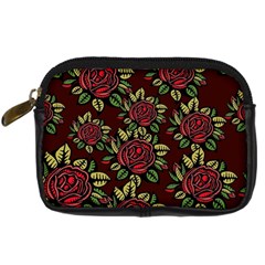 Roses Red Digital Camera Leather Case by WensdaiAmbrose