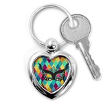 Mardi Gras Key Chains (Heart)  Front