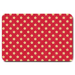 Red Hot Polka Dots Large Doormat  by WensdaiAmbrose