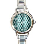 Digital Art Triangle Round Italian Charm Watch Front