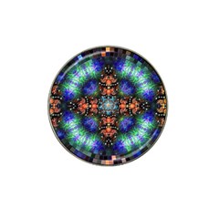 Mosaic Kaleidoscope Form Pattern Hat Clip Ball Marker (4 Pack) by Pakrebo