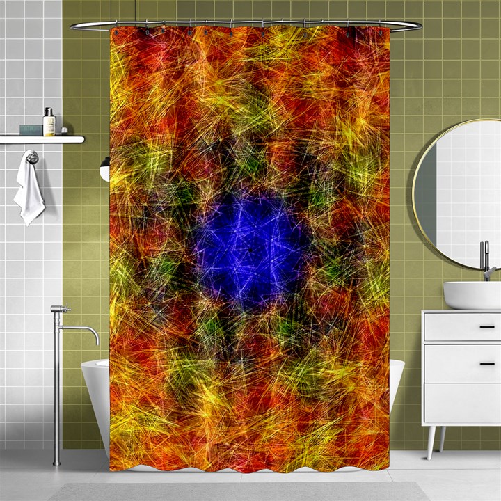 Background Image Tile Abstract Shower Curtain 48  x 72  (Small) 